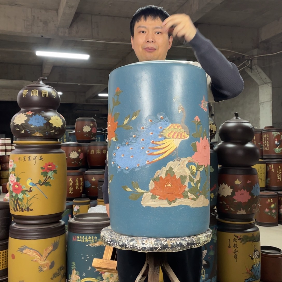 宜兴原矿紫砂茶叶罐