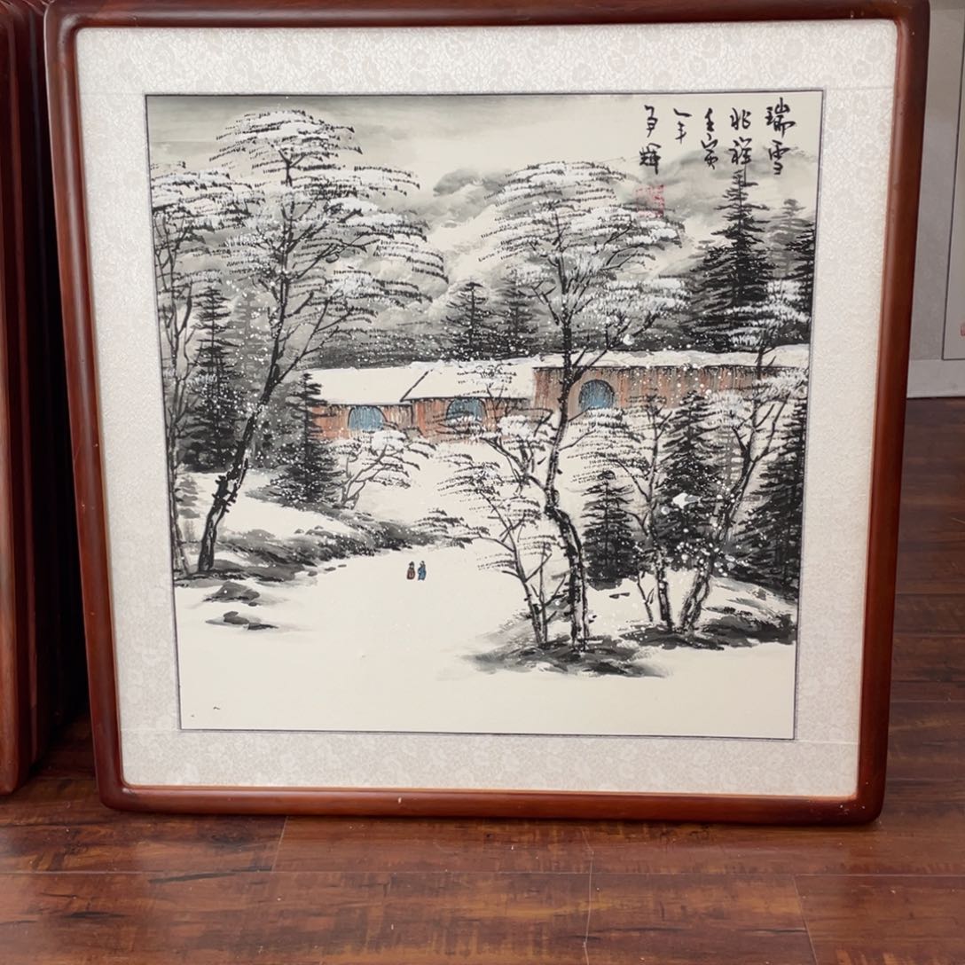 国画带框尺寸63*63厘米