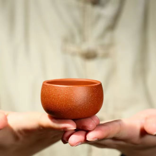 宜兴紫砂矮主人杯 降坡泥（发一对）