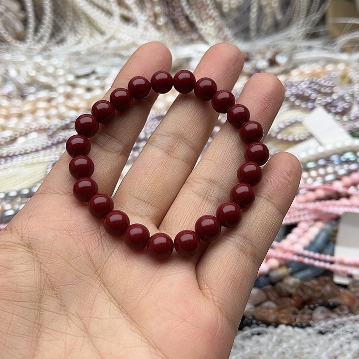 玛瑙/玉髓未镶嵌珠宝半成品23个8mm左右紫金砂散珠