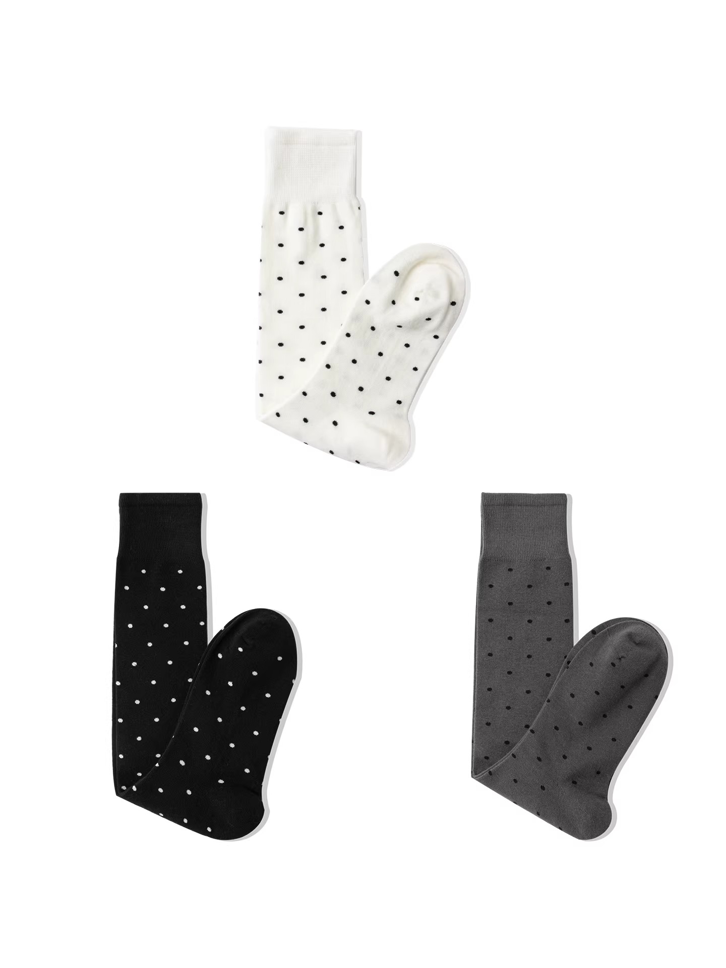 LaaReeToo 波点袜子女秋冬季堆堆袜