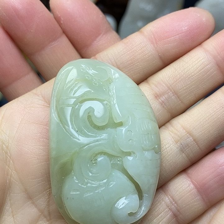 和田玉未镶嵌吊坠(不含链)