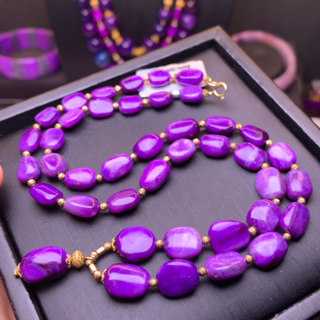 苏纪石（舒俱来）18K金镶嵌项链