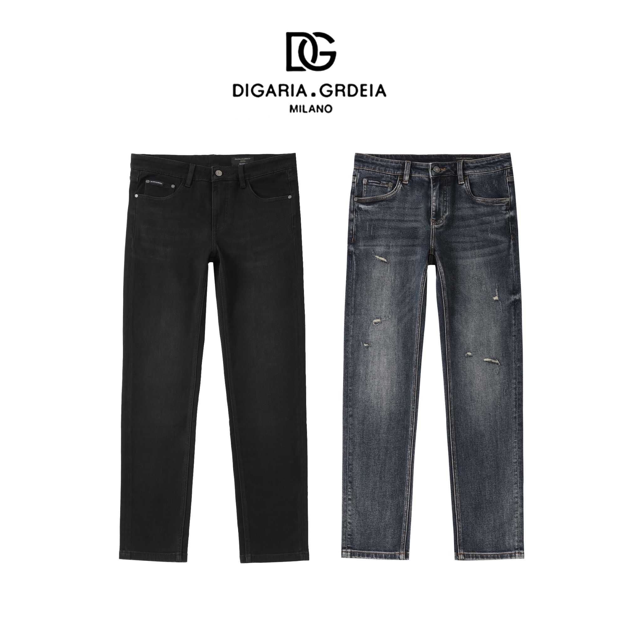 DIGARIA&GRDEIA两件任选男装潮流直筒牛仔复古水洗牛仔裤