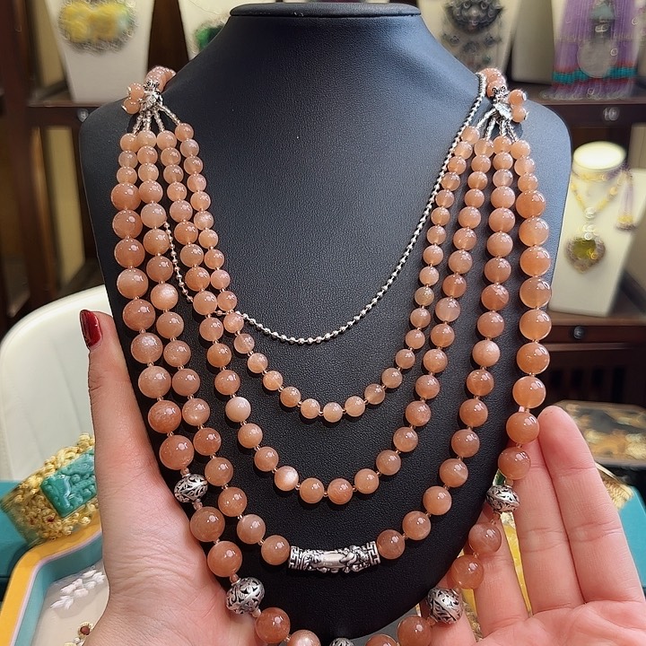 日光石项链未镶嵌项链