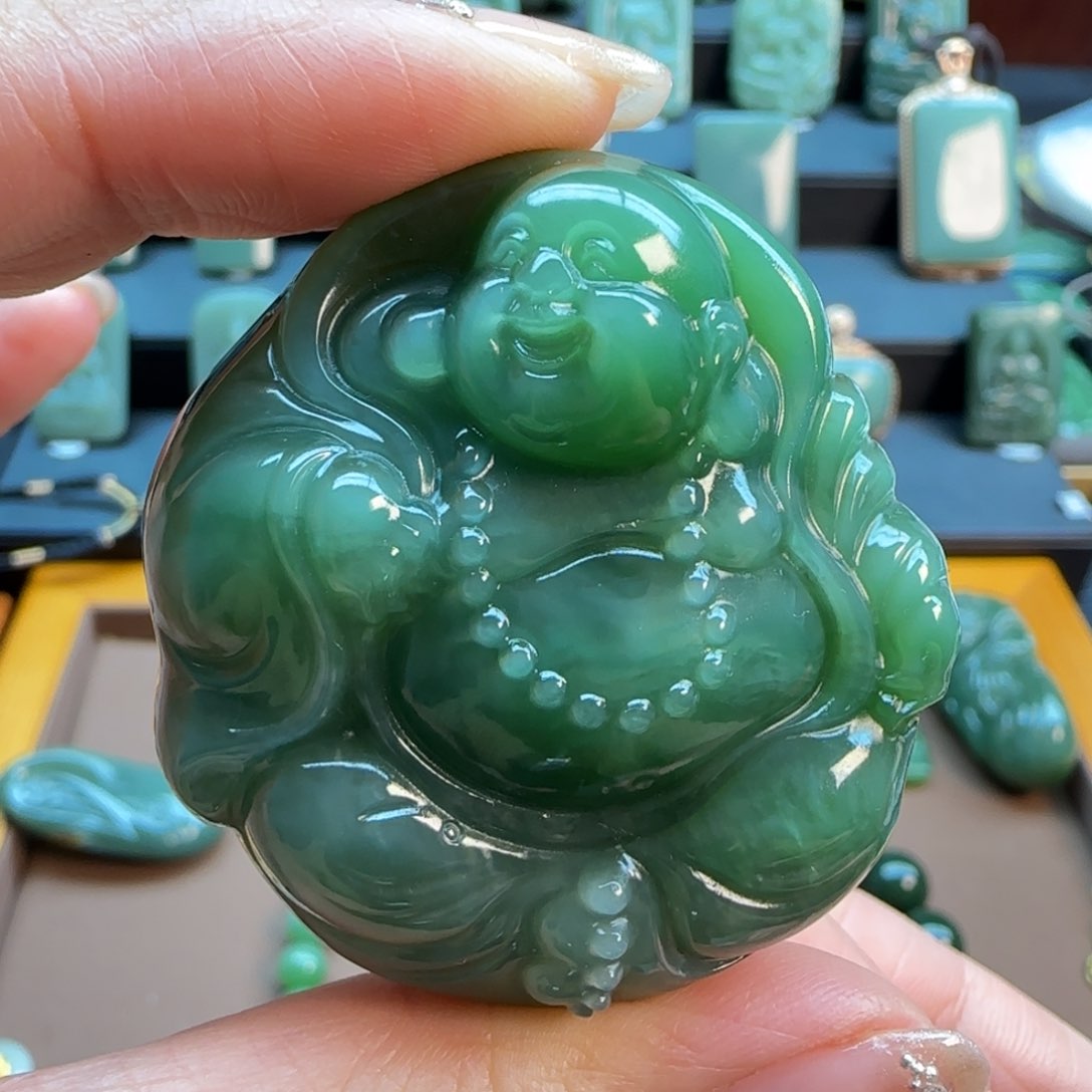 和田玉（碧玉）吊坠(不含链)未镶嵌