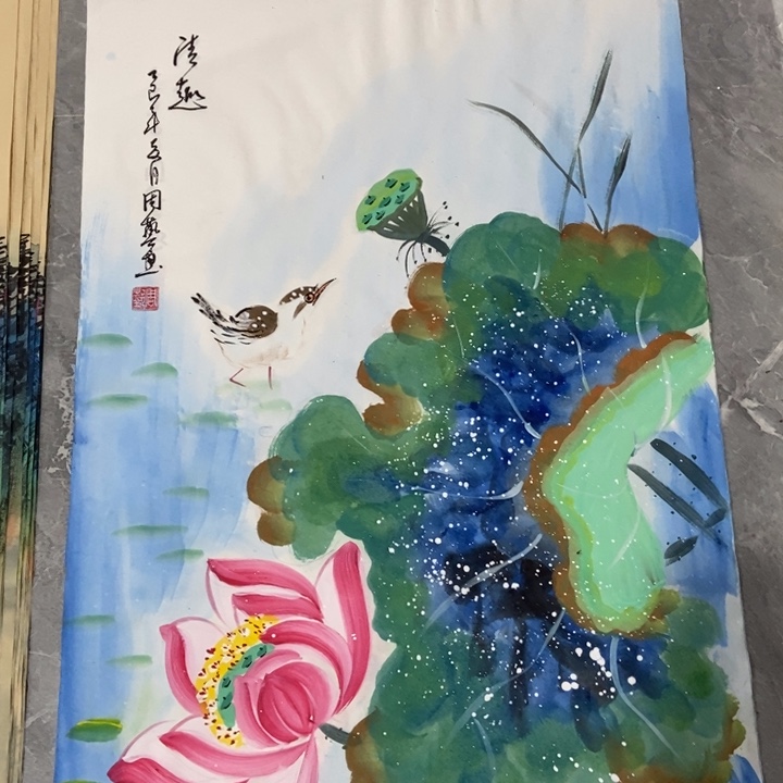 枕书斋画廊的直播间