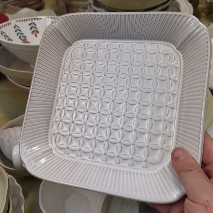 瓷片微瑕奈良方盘三个一组