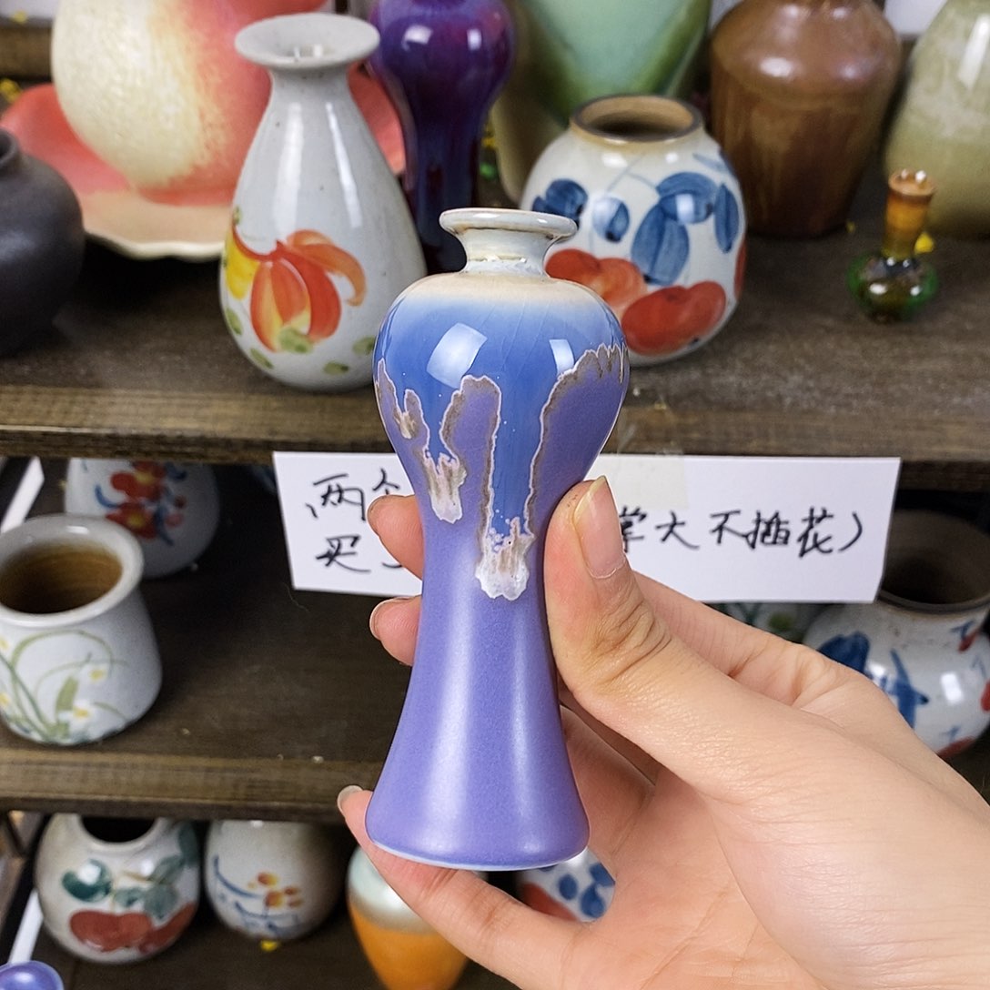 摆件景德镇高温陶瓷小花瓶