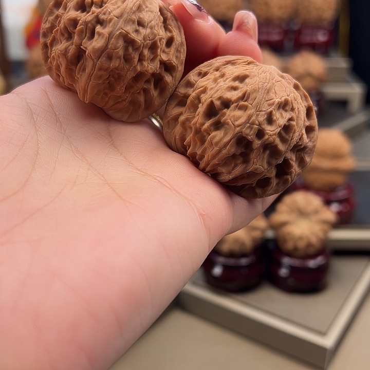 文玩核桃把件42 磨盘a-006