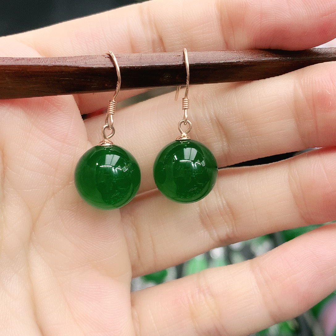 银S925镶嵌耳坠玛瑙/玉髓