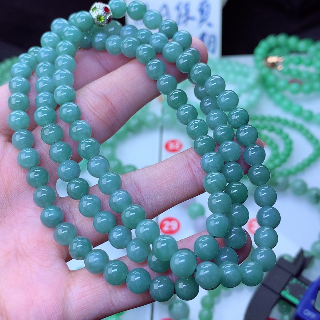 翡翠毛衣链未镶嵌