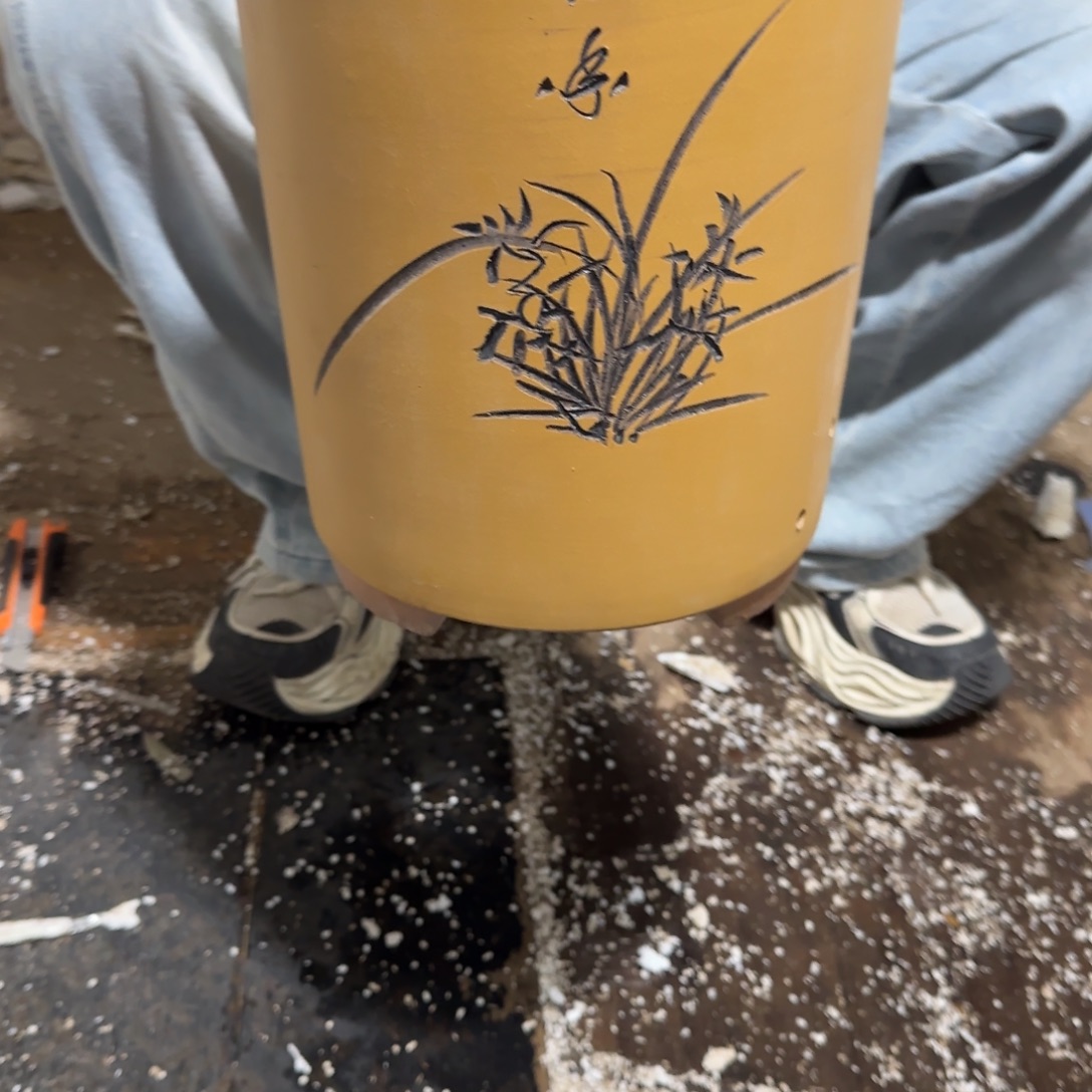 紫砂花盆口径17.22口径