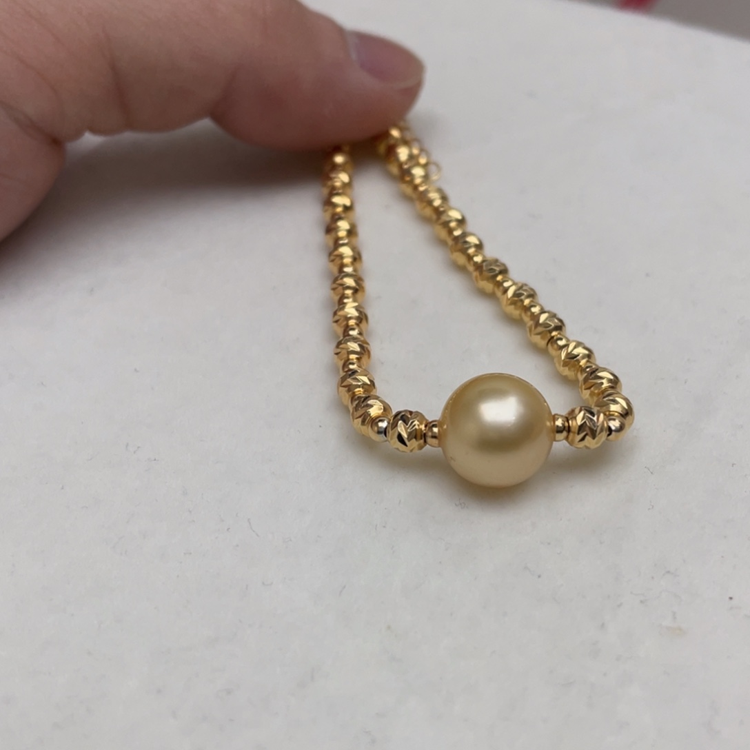 海水珍珠银S925镶嵌手绳