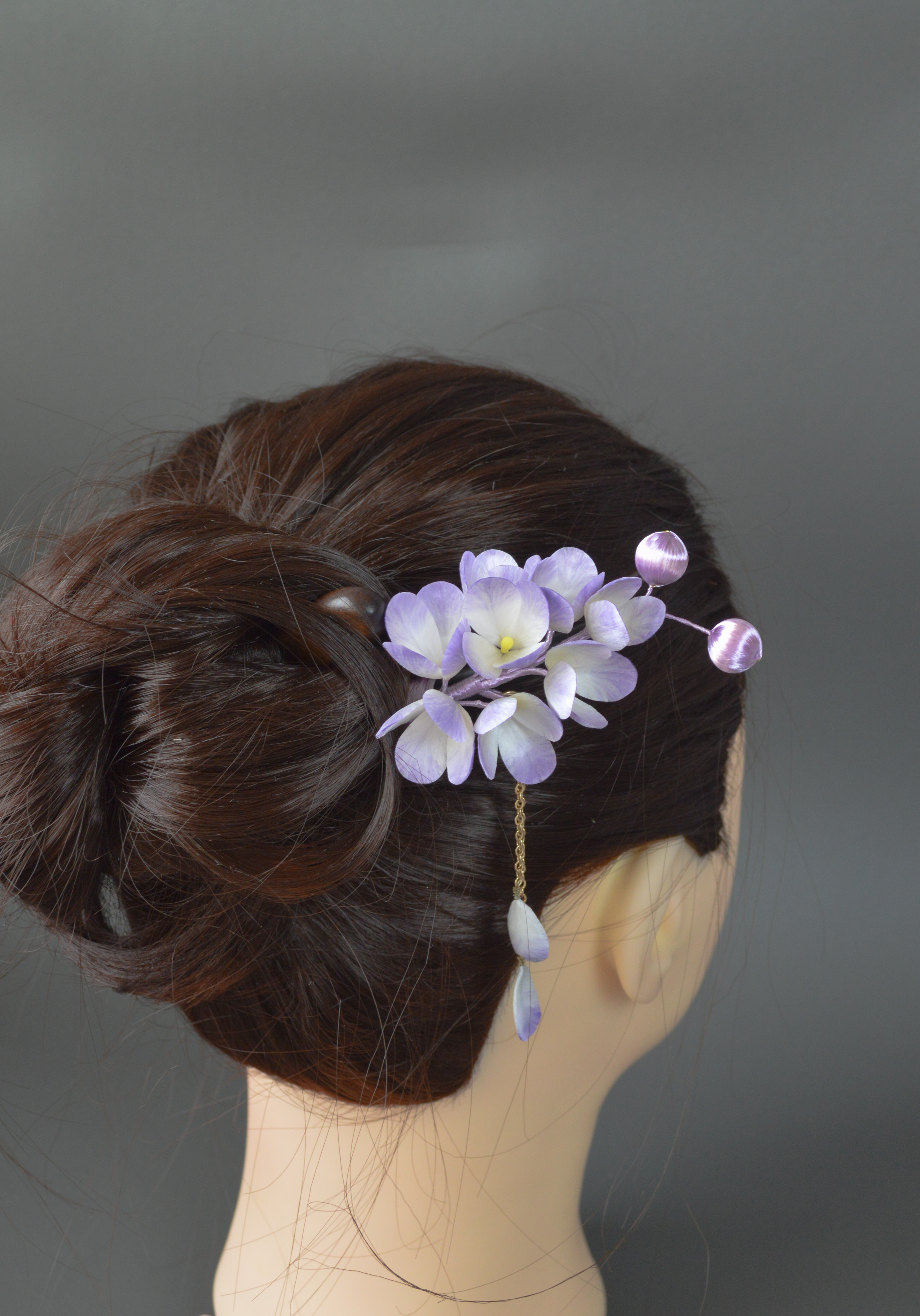丁香花 非遗绒花，非遗工艺，头饰，汉服发饰，古风簪子，胸针。