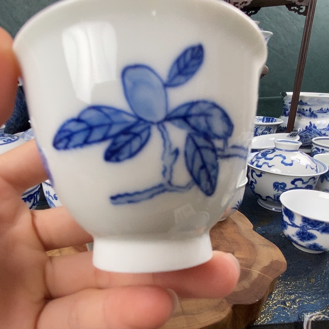 瓷片景德镇手绘青花茶器435