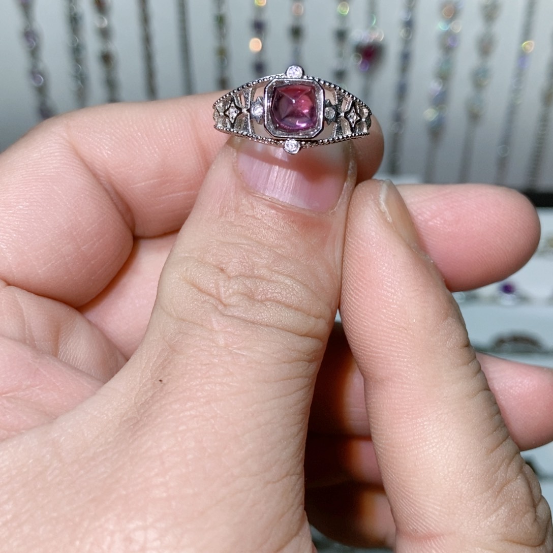 紫晶珠宝半成品银S925镶嵌