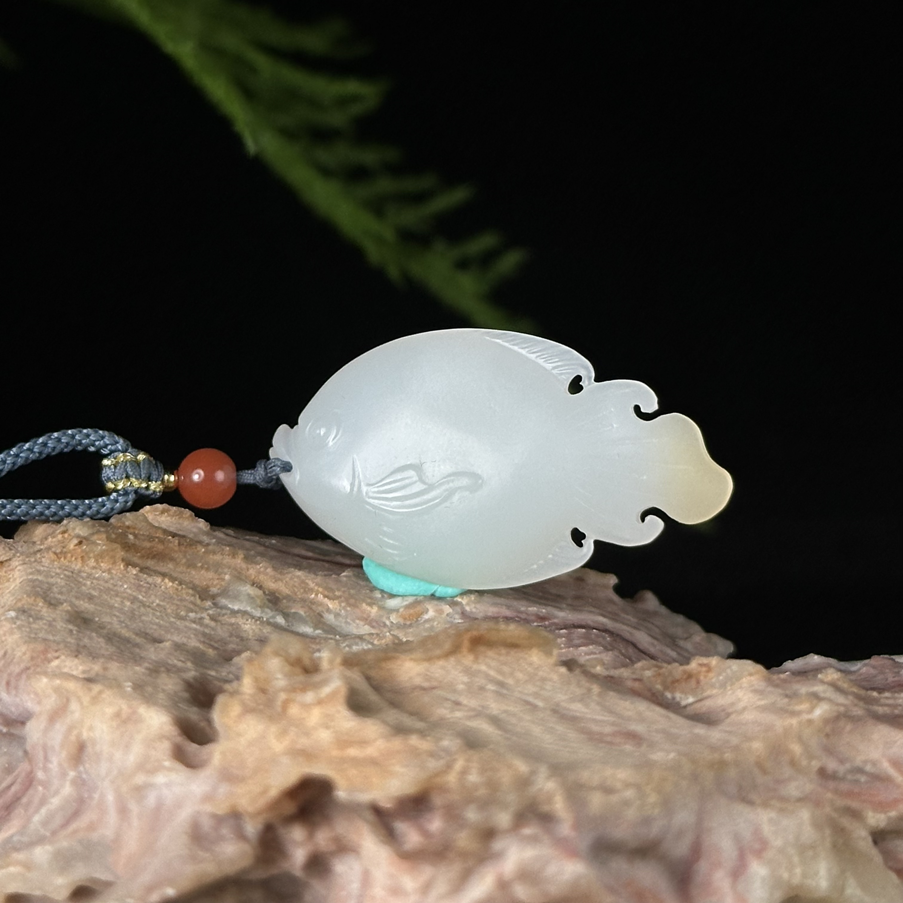 20世纪和田玉年年有余吊坠 WZ0116043*【上海兰馨】