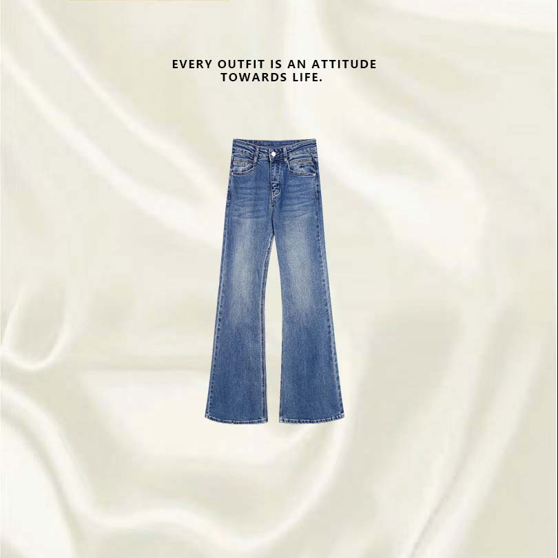 冬季微喇显瘦牛仔裤百搭时尚长裤女K169