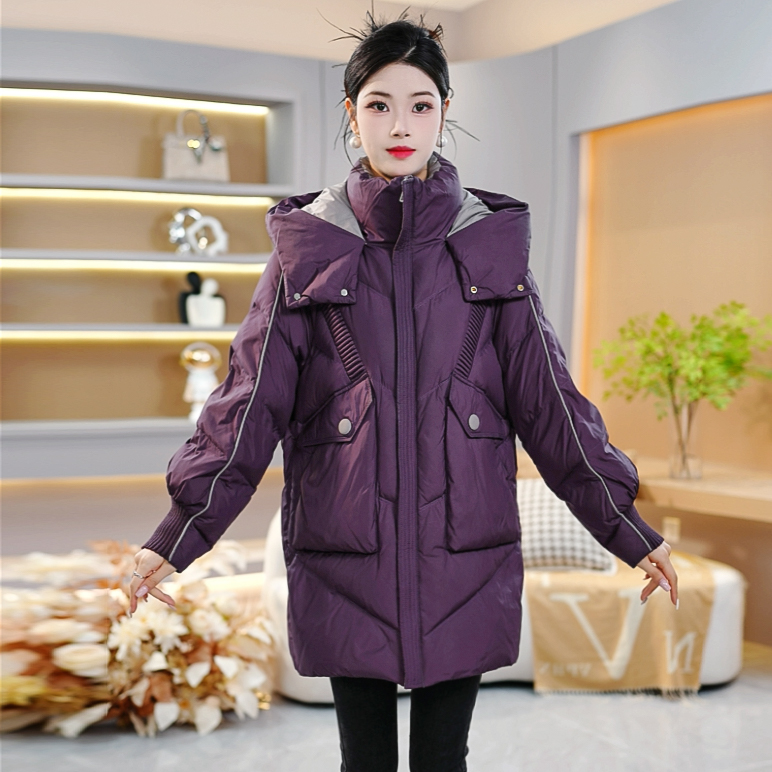 休闲羽绒服中长款冬季时尚洋气新款保暖宽松秋冬2025年SJYF5227