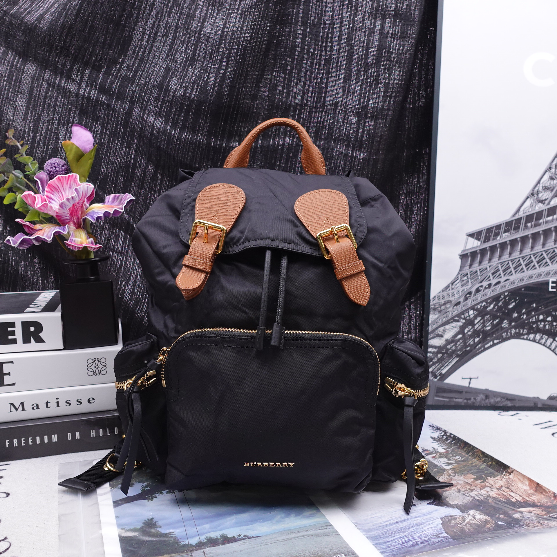 95新 BURBERRY/博柏利 双肩包/T20323384