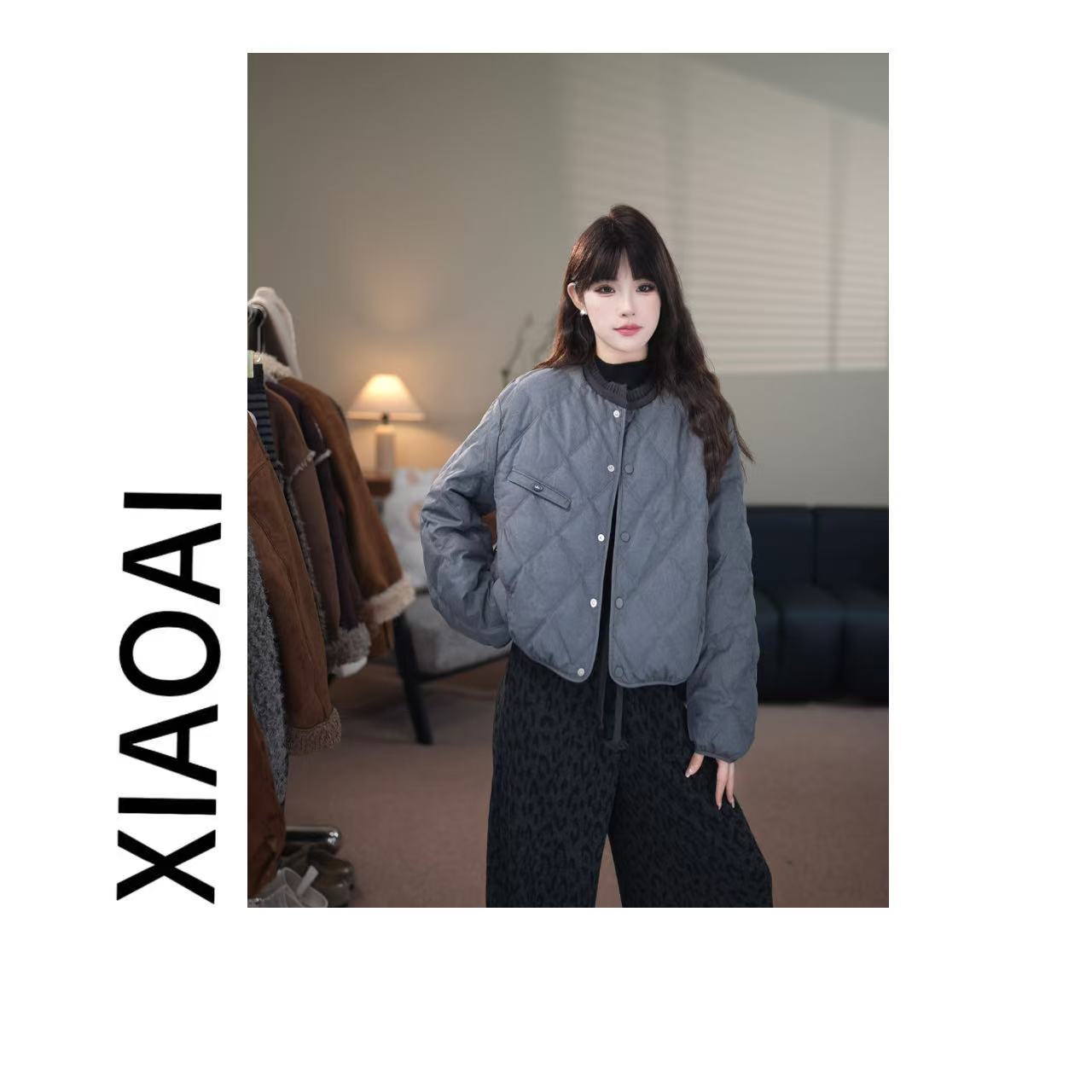 XIAOAI  【90白鸭绒】2025冬季新款高级感短款简约羽绒服  A3009