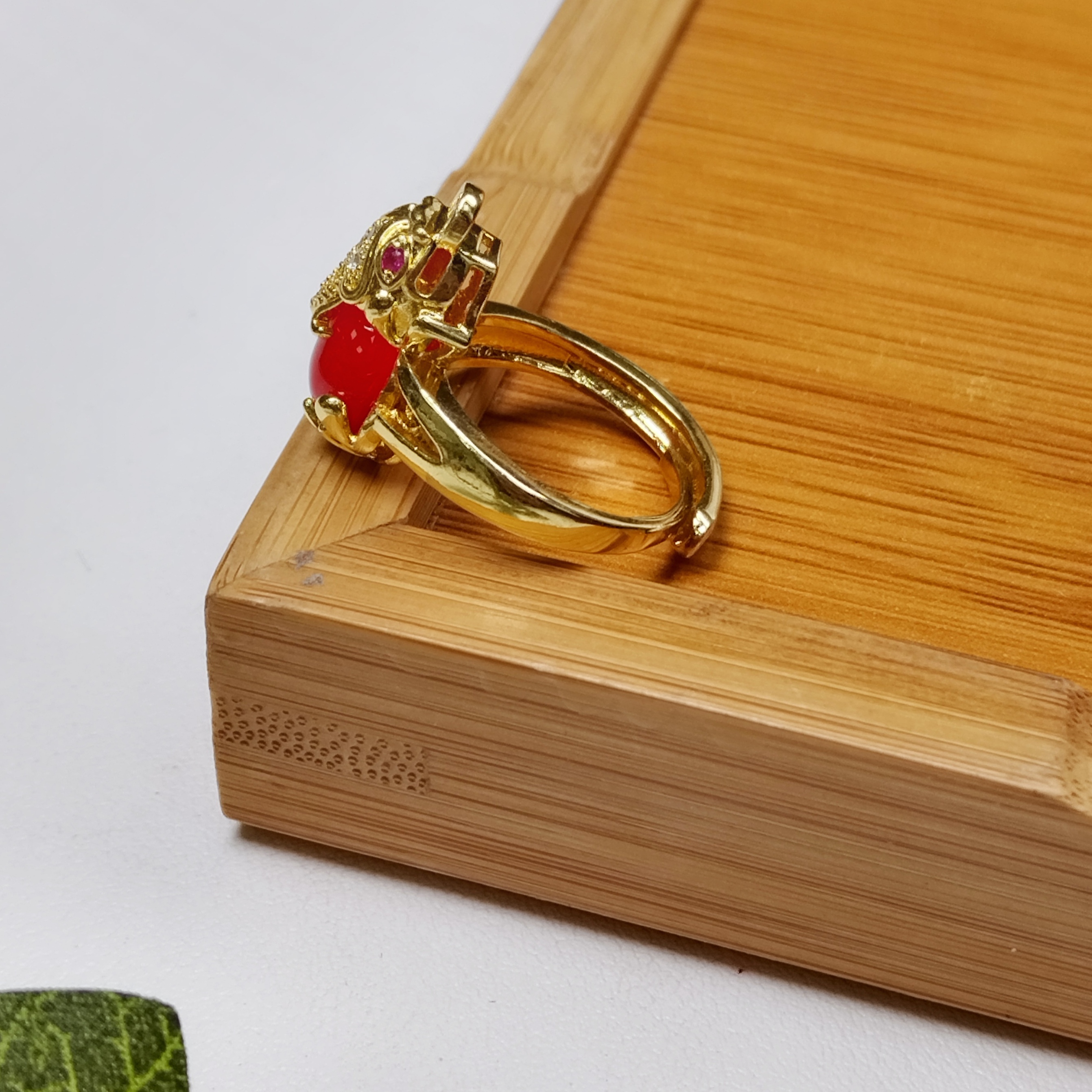 【侯总专属】12 红景天玛瑙 貔貅 戒指-合金