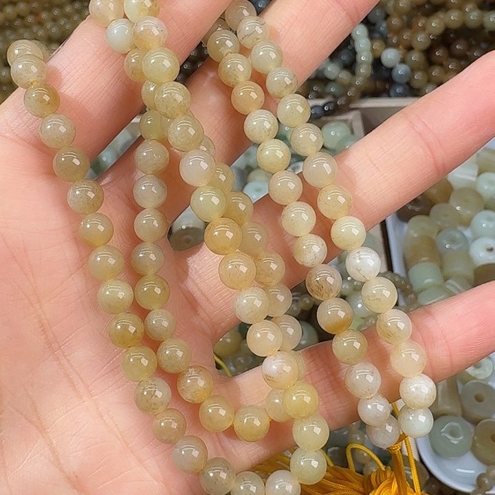 和田玉（糖玉）未镶嵌手链6mm