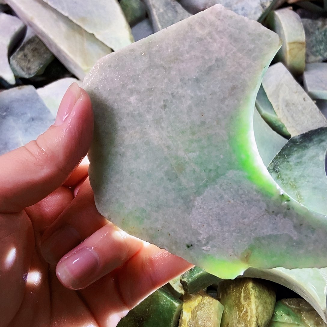 翡翠未镶嵌颈饰天然你