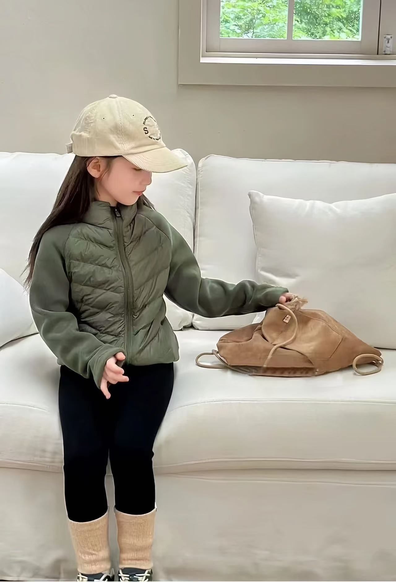 501051《绿》精选韩版冬季百搭保暖舒适校服神器羽绒外套