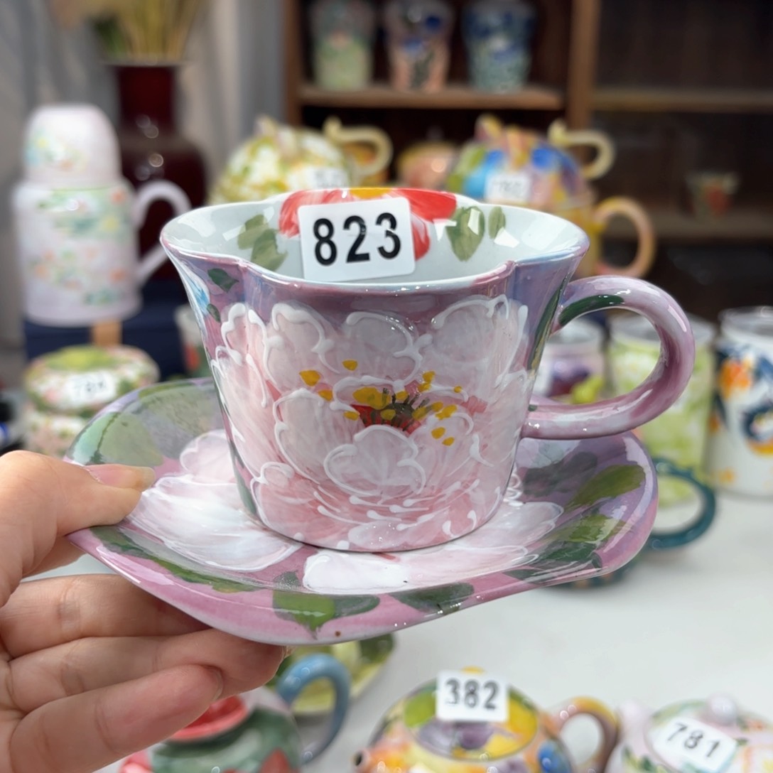 景德镇手绘高温釉下彩陶瓷茶具