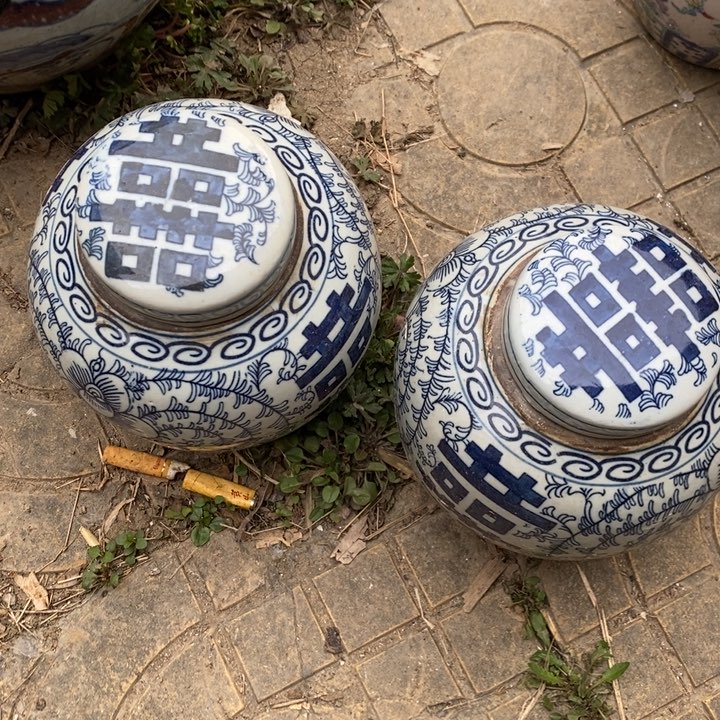 紫砂茶叶罐瓷器工艺品摆件工艺品瓷器