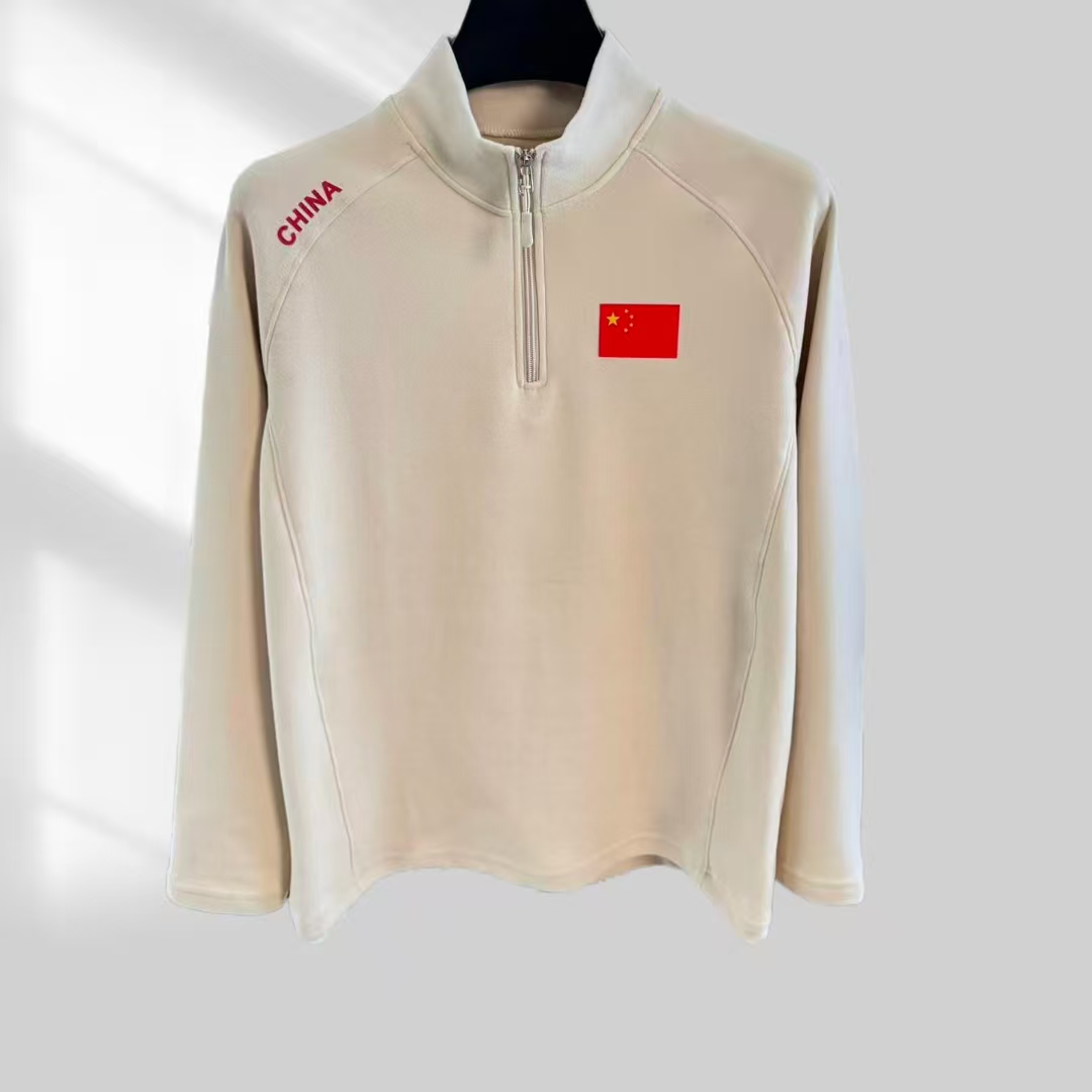 秋冬加绒新款半拉链国潮户外运动男女同款款男女长袖打底衫-星