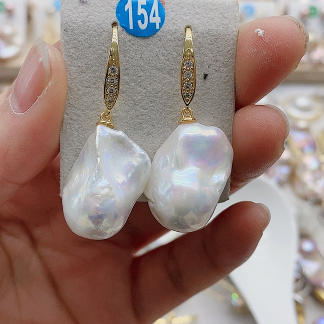 【闪购商品】淡水珍珠耳饰银S925镶嵌