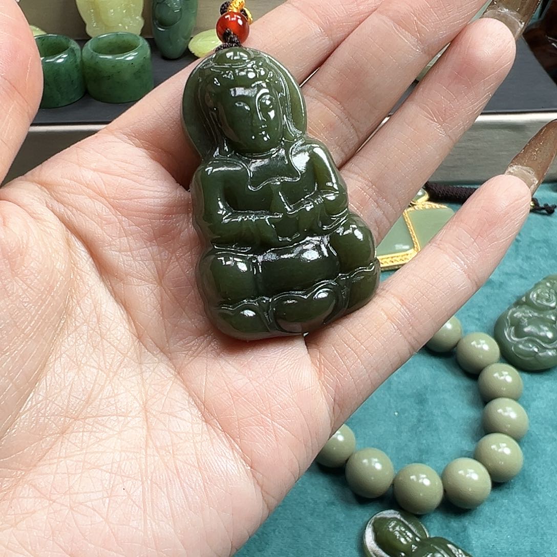和田玉吊坠(不含链)未镶嵌ღ****