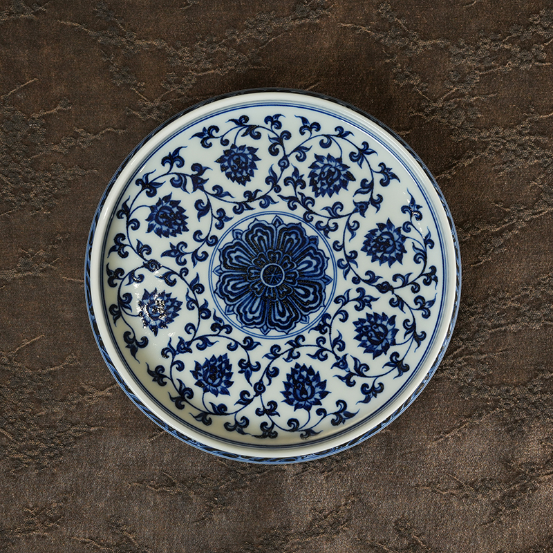 【墨舍柴窑】金刚莲壶承陶瓷纯手工中式缠枝（moshe344）