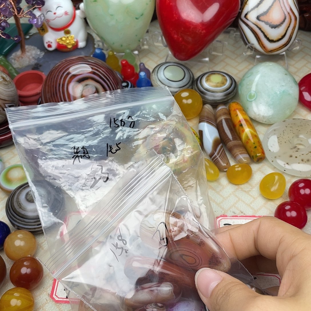 釉***色玛瑙/玉髓合金颈饰