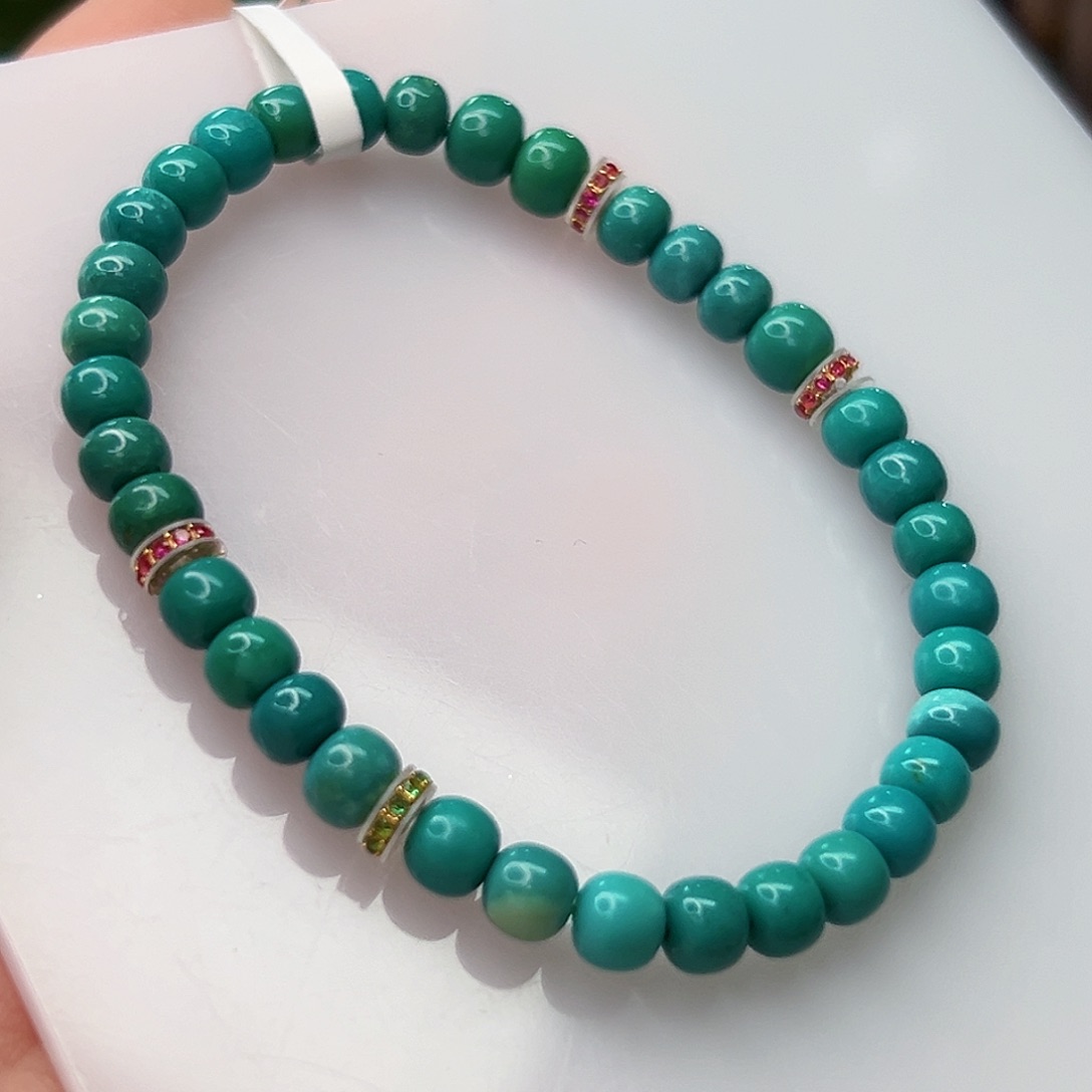 绿松石珠宝奇石18K金镶嵌