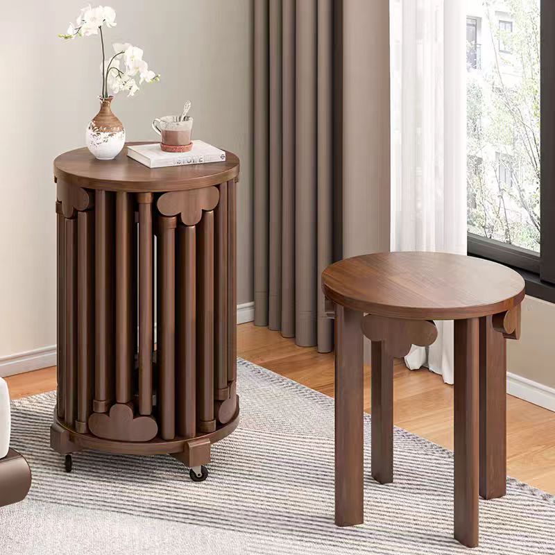 叠叠凳六合一家用桌椅凳子椅子圆形透明色矮凳茶几圆凳百搭