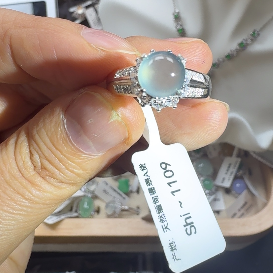 翡翠未镶嵌戒指天然缅甸翡翠a货