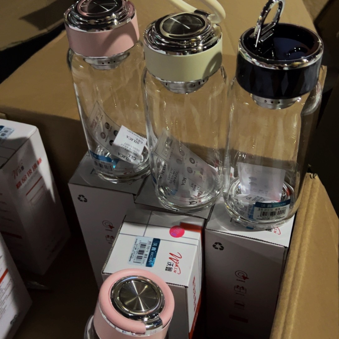 沃鑫单层烫手玻璃杯550颜色随机发尾虾