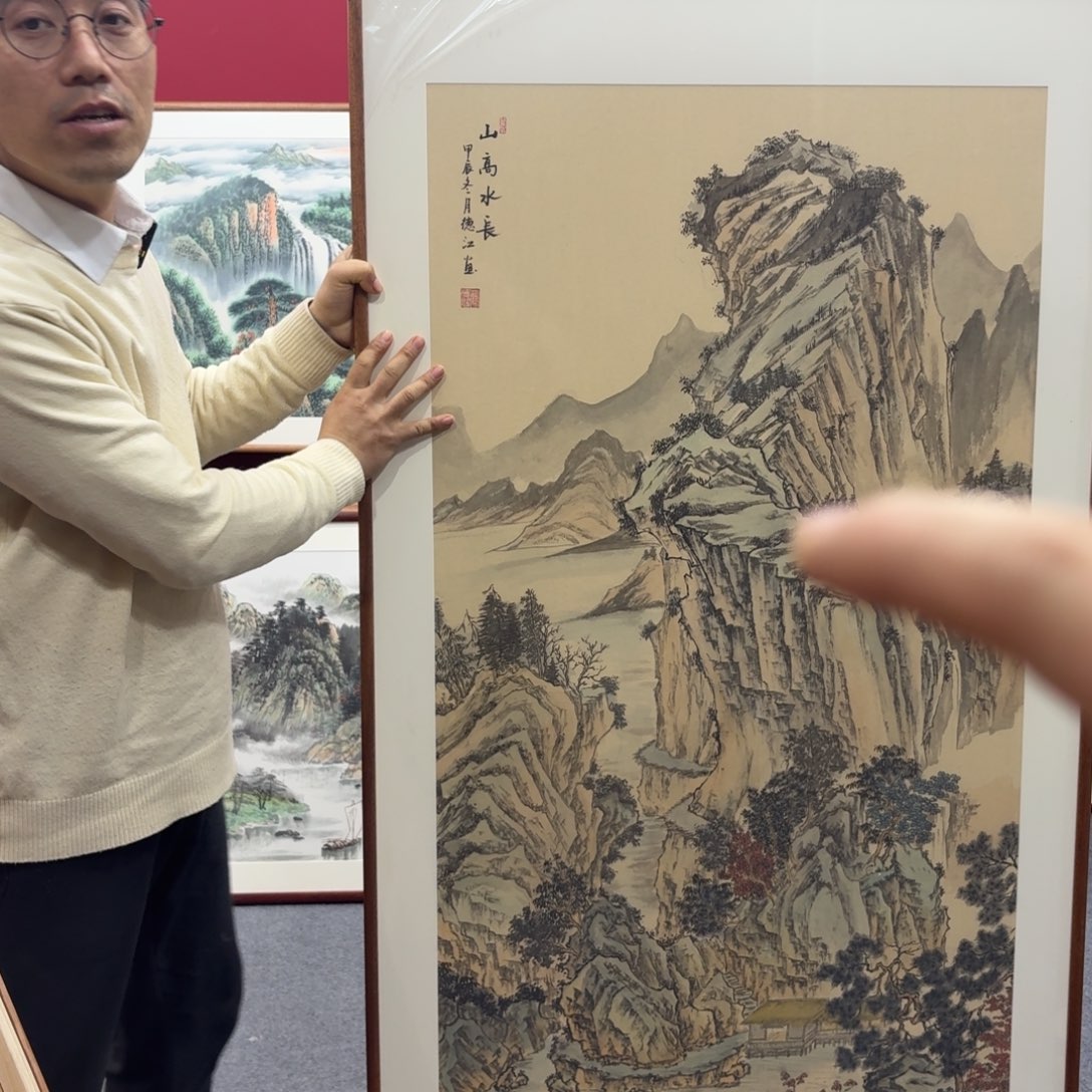 国画带框绘画160/80尺寸