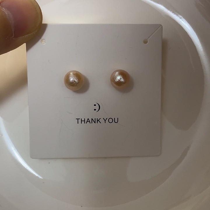 耳饰银S925镶嵌淡水珍珠