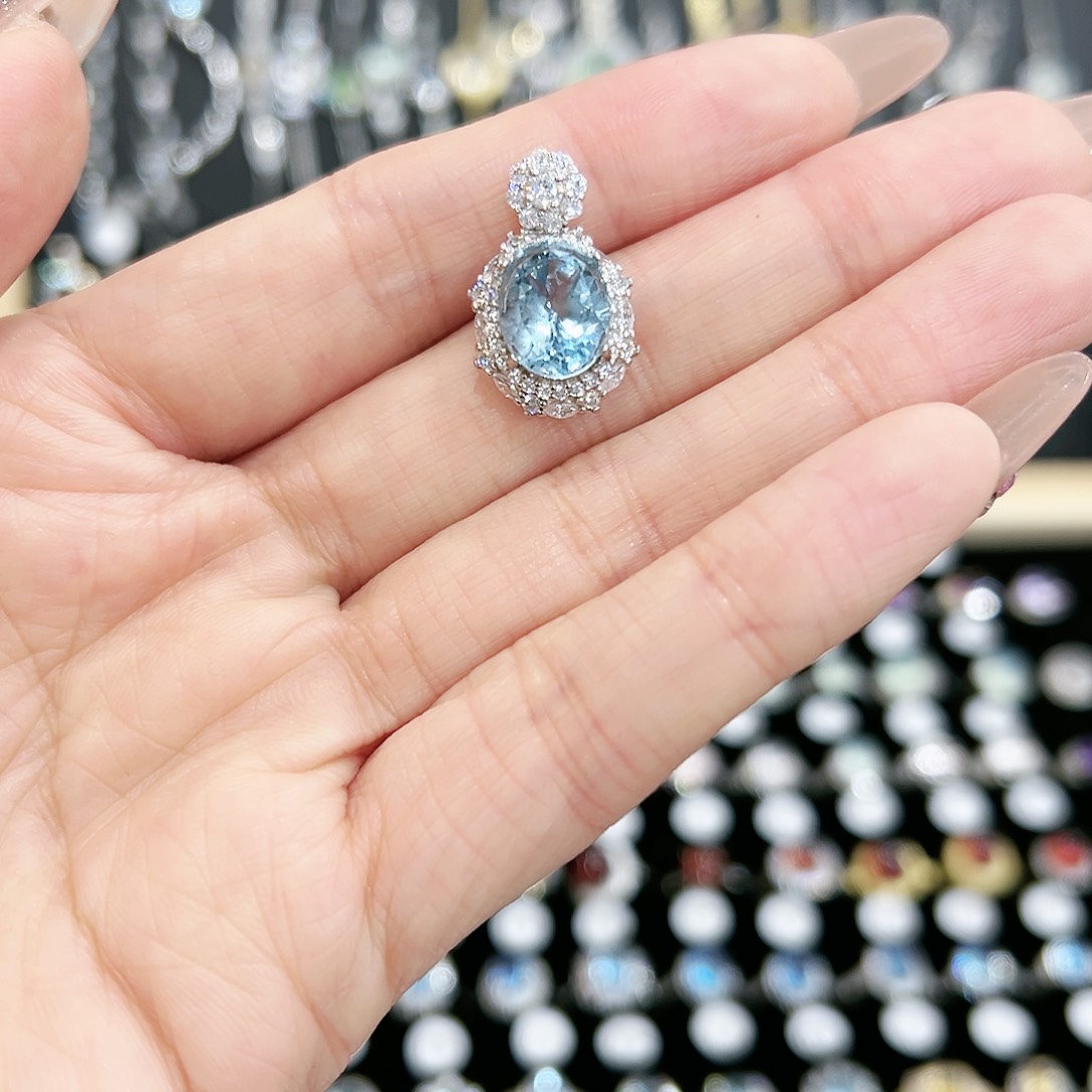 紫晶吊坠银S925镶嵌天然