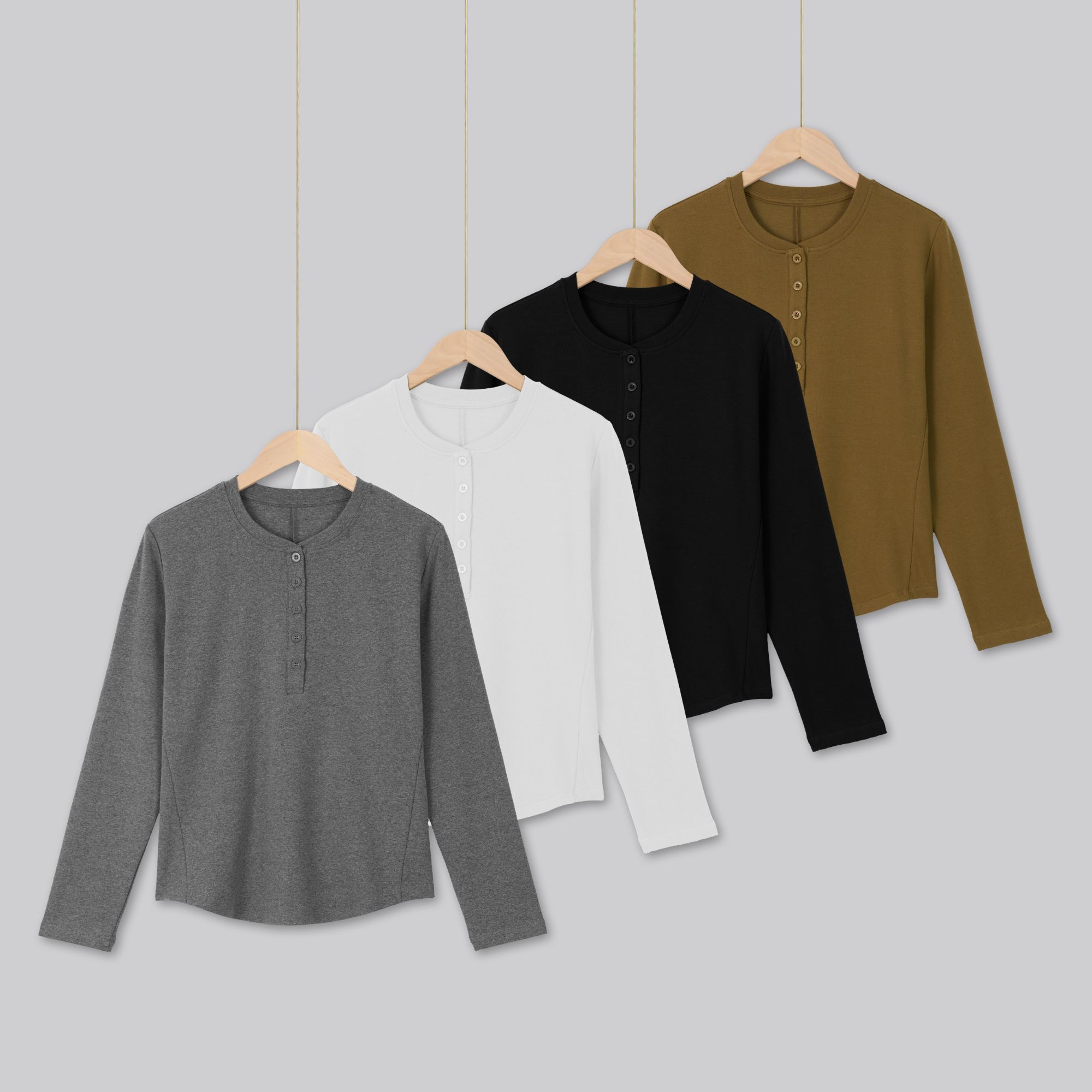 32支精梳棉260克【春秋女款】正肩圆领T恤5273M