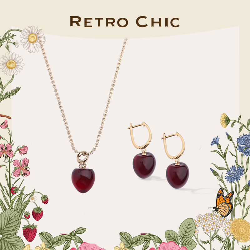 铜合金耳饰 RC RETRO CHIC 意大利复古时尚首饰 樱桃套装