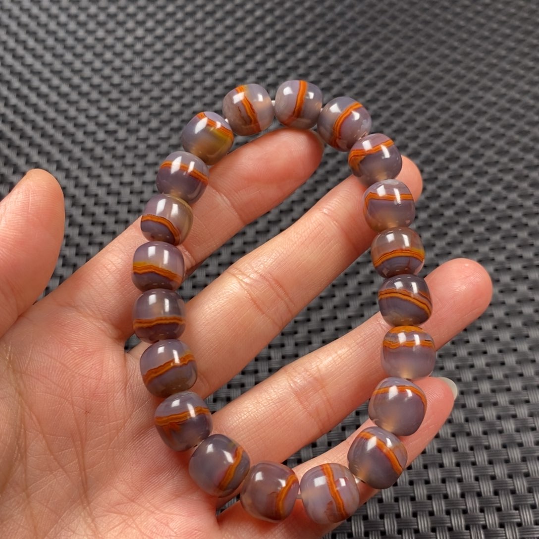 玛瑙/玉髓手串未镶嵌亿*站战国红手串