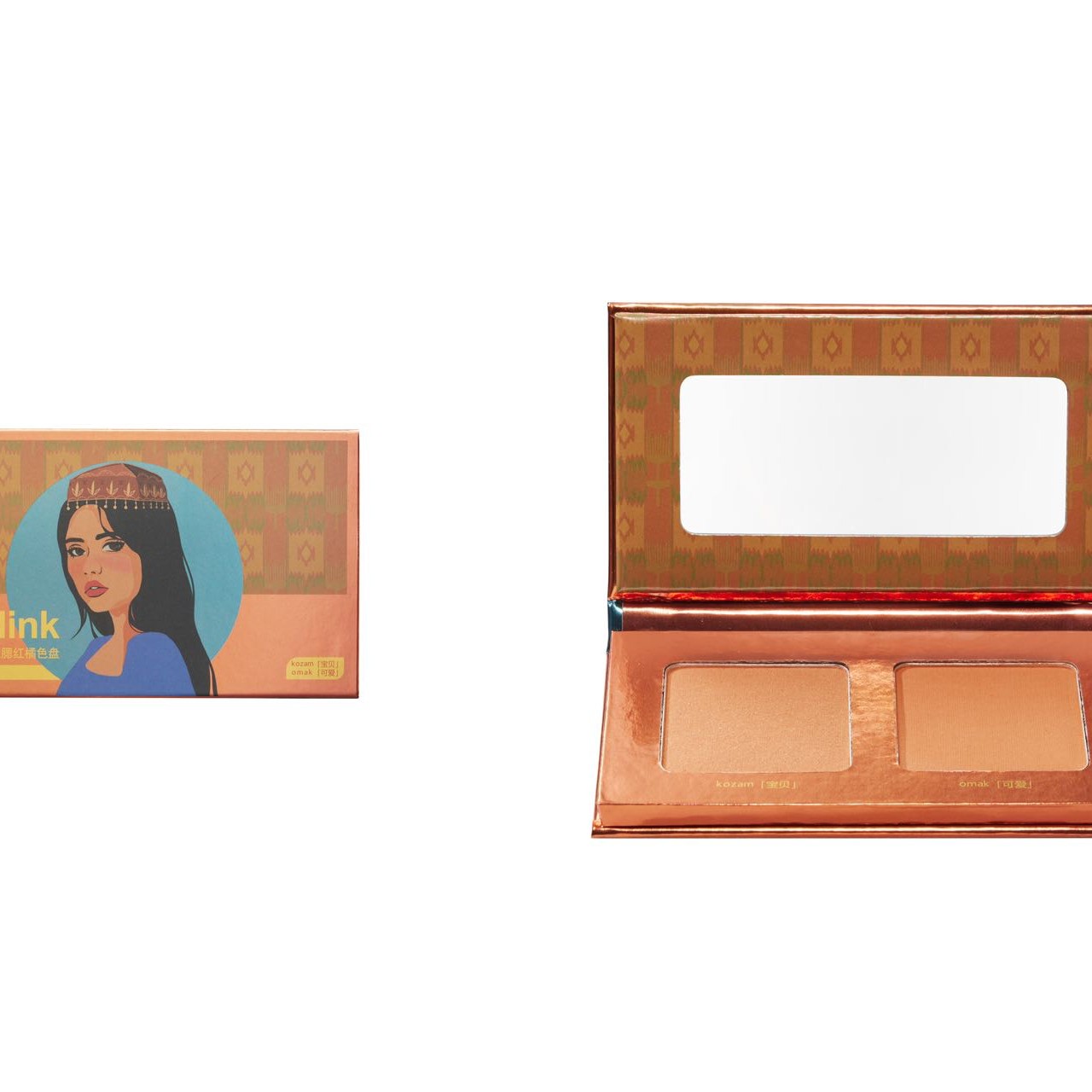 西域告白系列双色腮红胭脂盘防水可爱仙气显色不飞粉