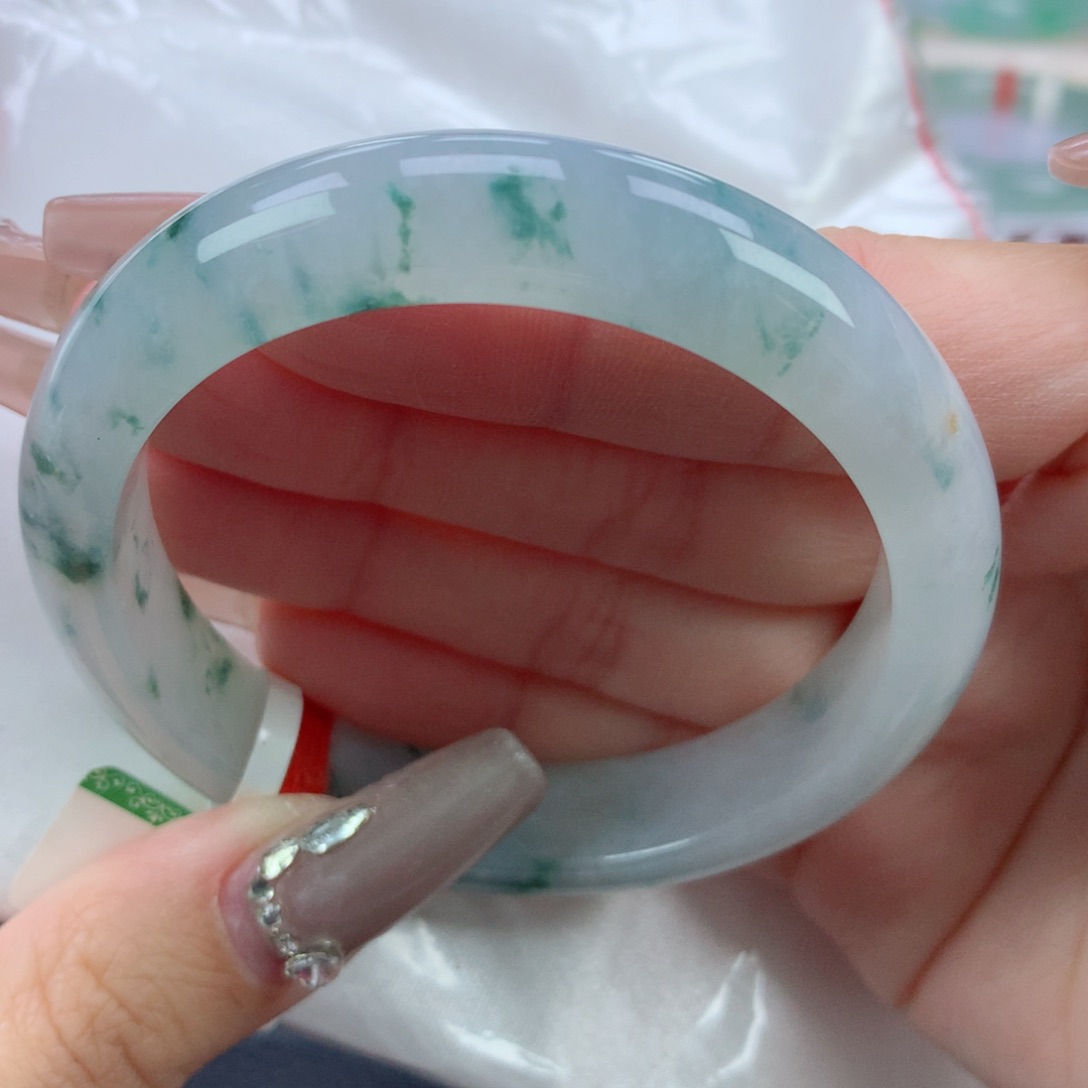 翡翠手镯未镶嵌54.9正圈