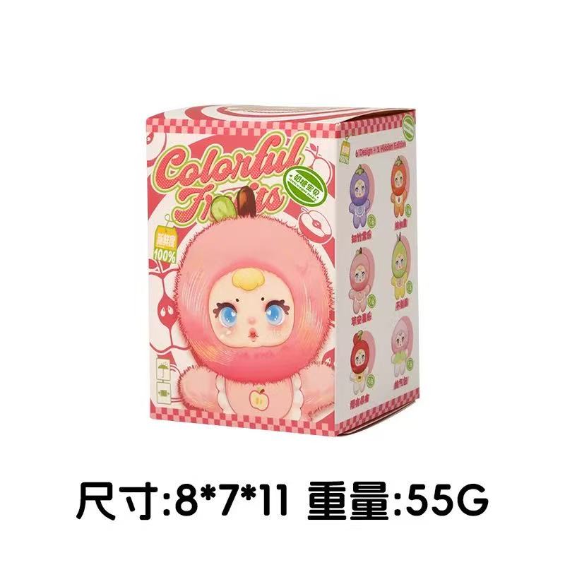 正版MM奶糖缤纷水果毛绒盲盒玩偶公仔卡通摆件可爱桌面生日礼物女